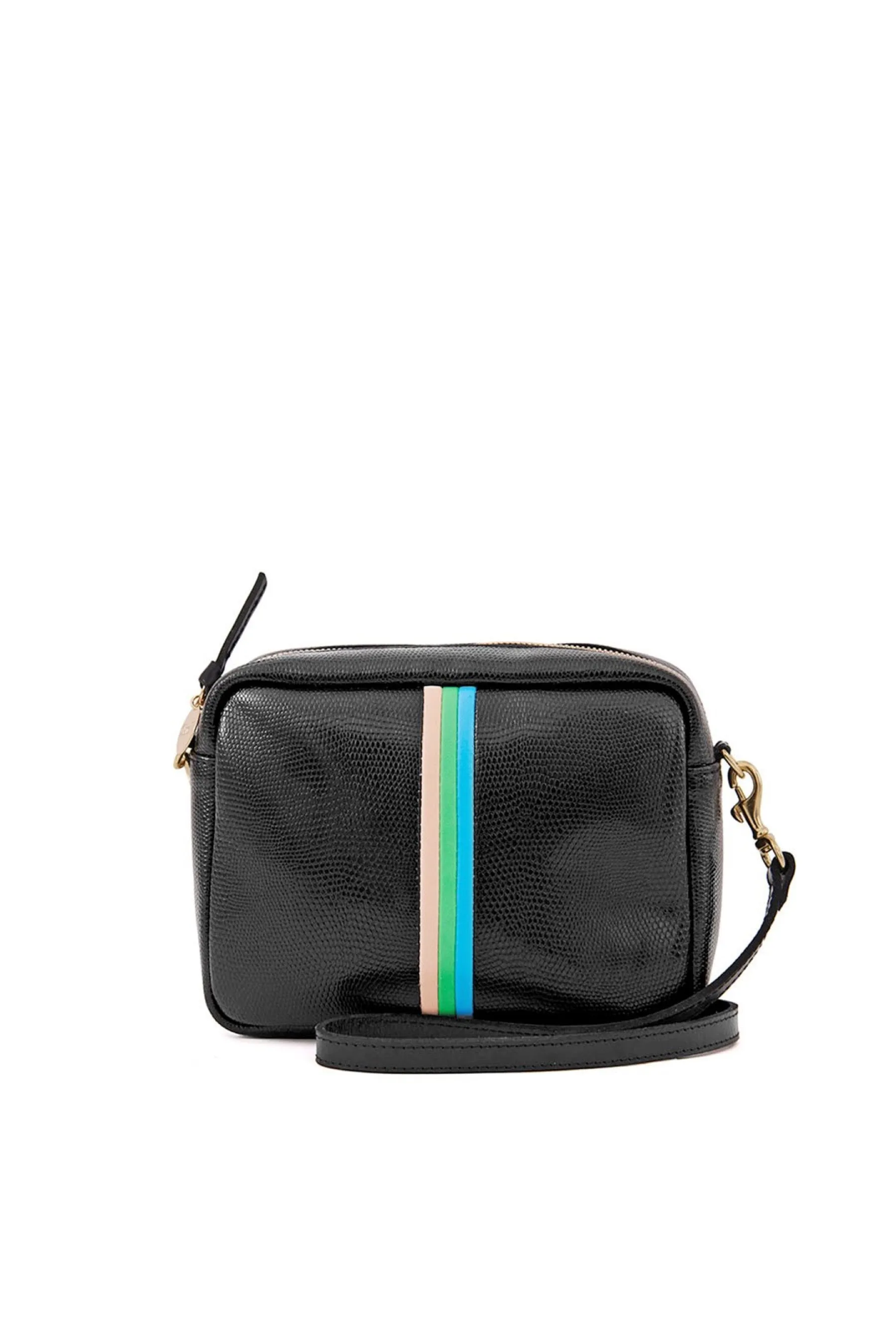 Black Lizard Stripe Midi Sac