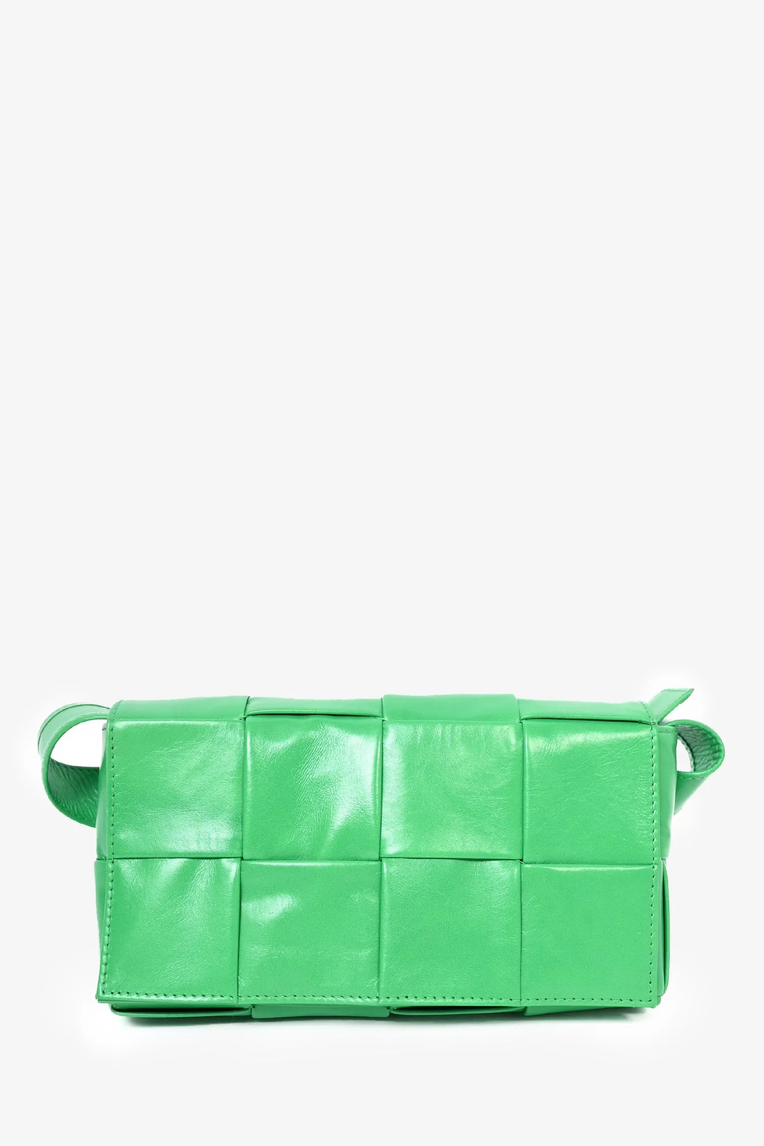 Bottega Veneta Green Mini Intrecciato Leather Belt Bag