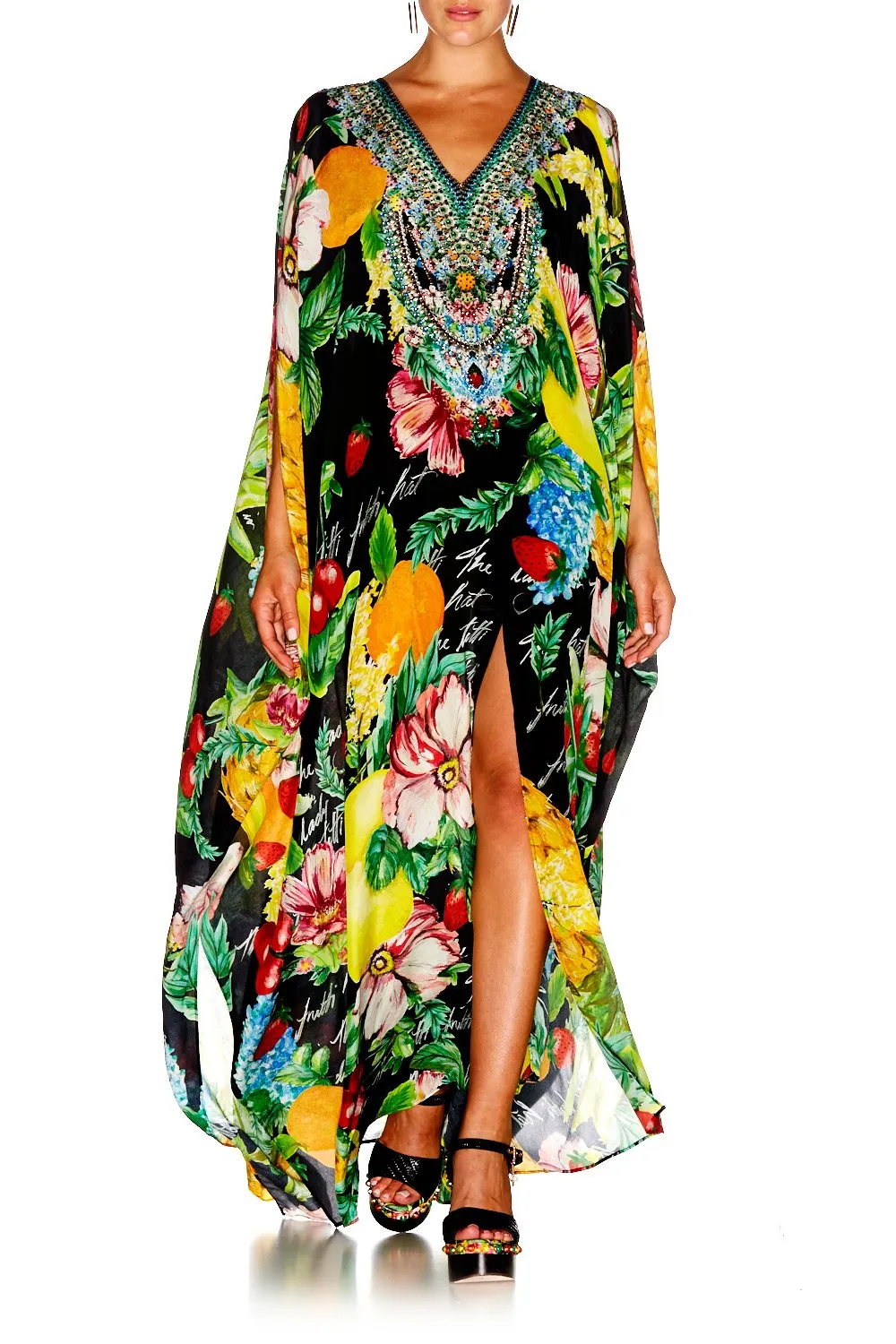 SLIT FRONT & SLEEVE KAFTAN CALL ME CARMEN