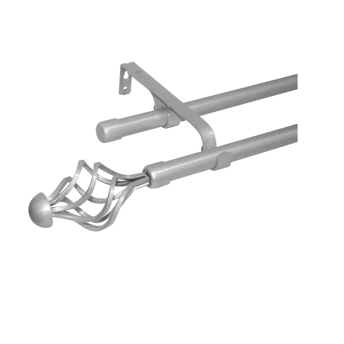 Style & Collection Expandable Double Curtain Rod 19mm with 2 Brackets 0.6-1.2m (CR1-2002A-19)