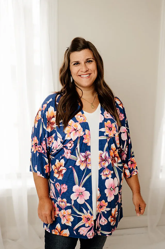 Tropical Print Kimono